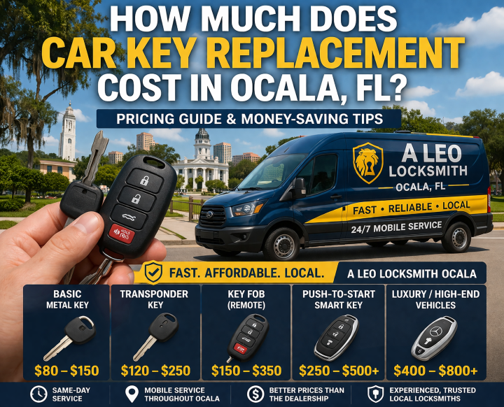 Car key replacement prices in Ocala