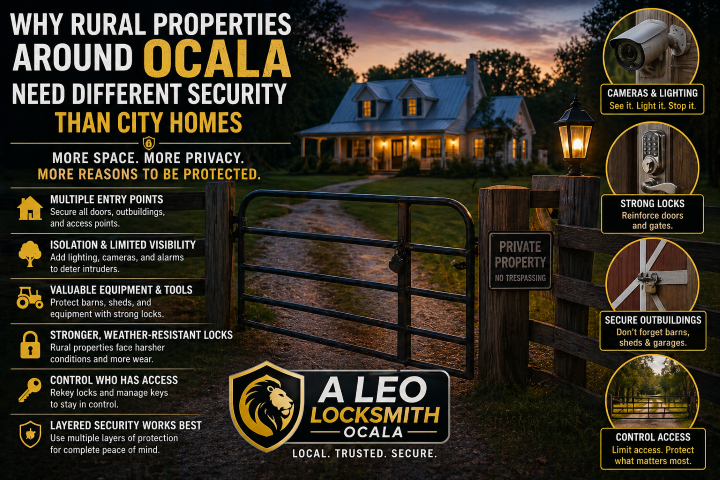 Why Rural Properties Around Ocala Need Different Security Than City Homes