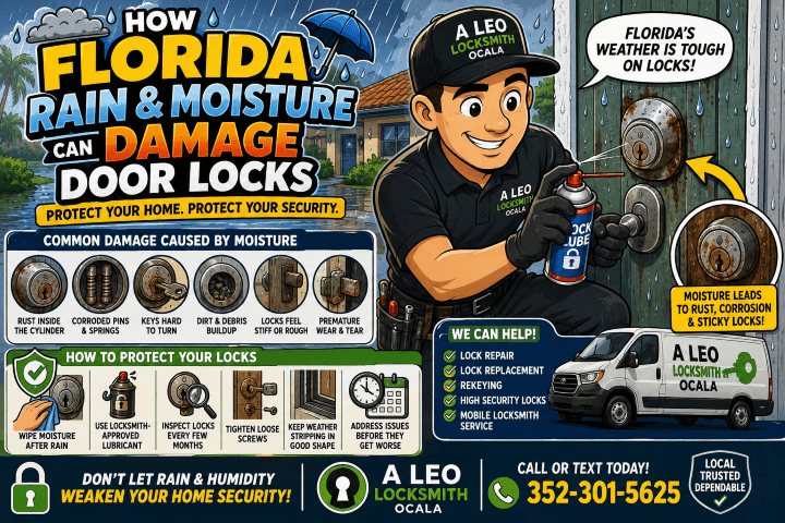How Florida Rain and Moisture Can Damage Door Locks