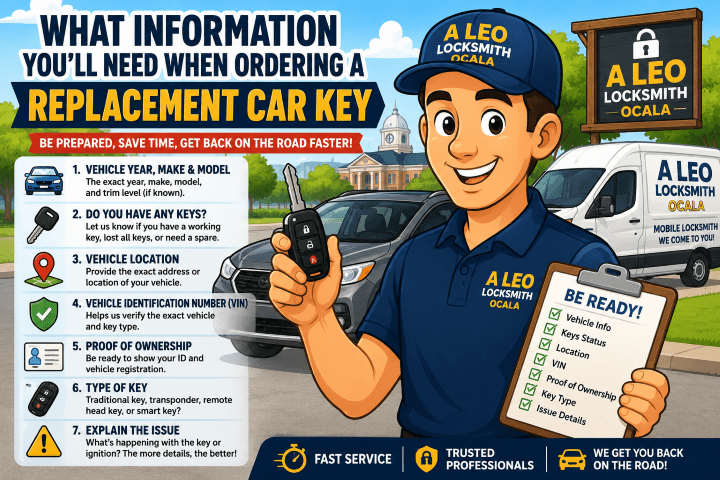What Information You'll Need When Ordering a Replacement Car Key